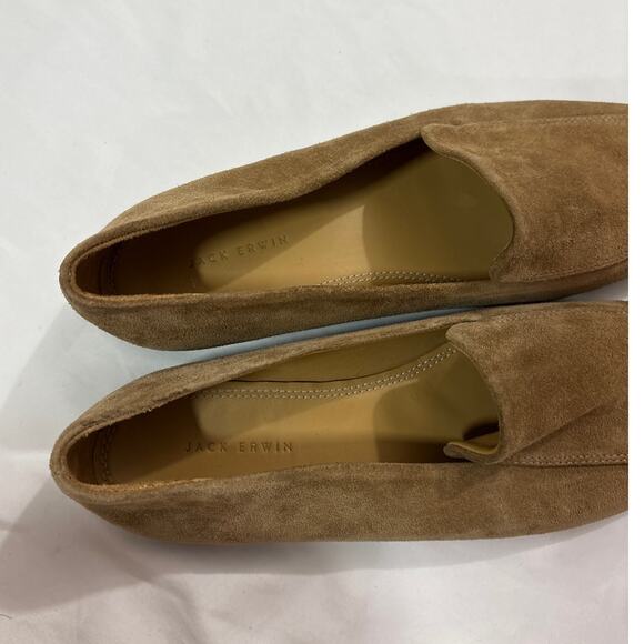 Jack Erwin Womens 9 Morgan Venetain Loafer Office Career Casual Pointed Brown - Picture 6 of 8